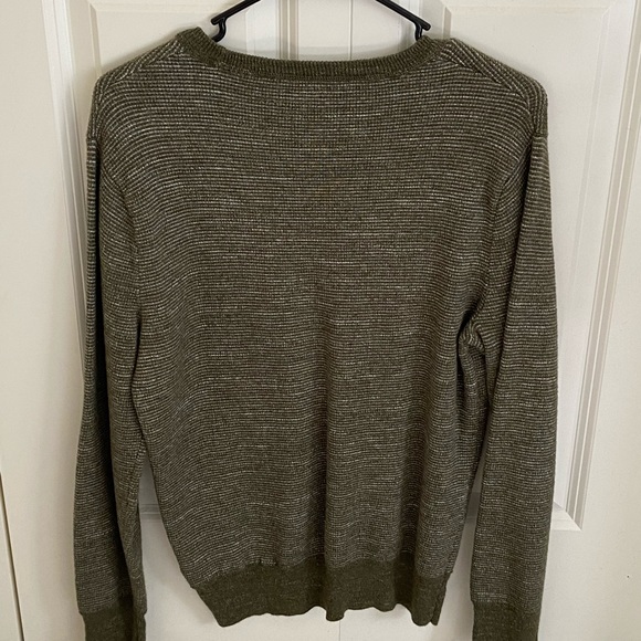 J Crew: Green, small crew neck sweater. - Picture 3 of 3